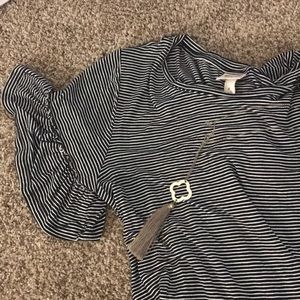 Bell sleeved stripped dress